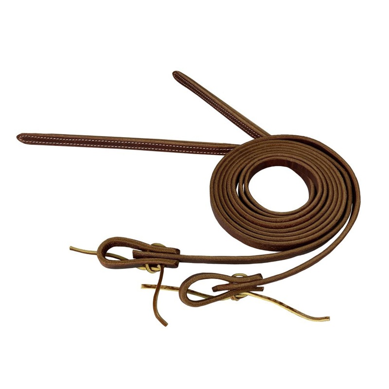 8′ X 12 Double Stitched Harness Leather Weighted Split Reins