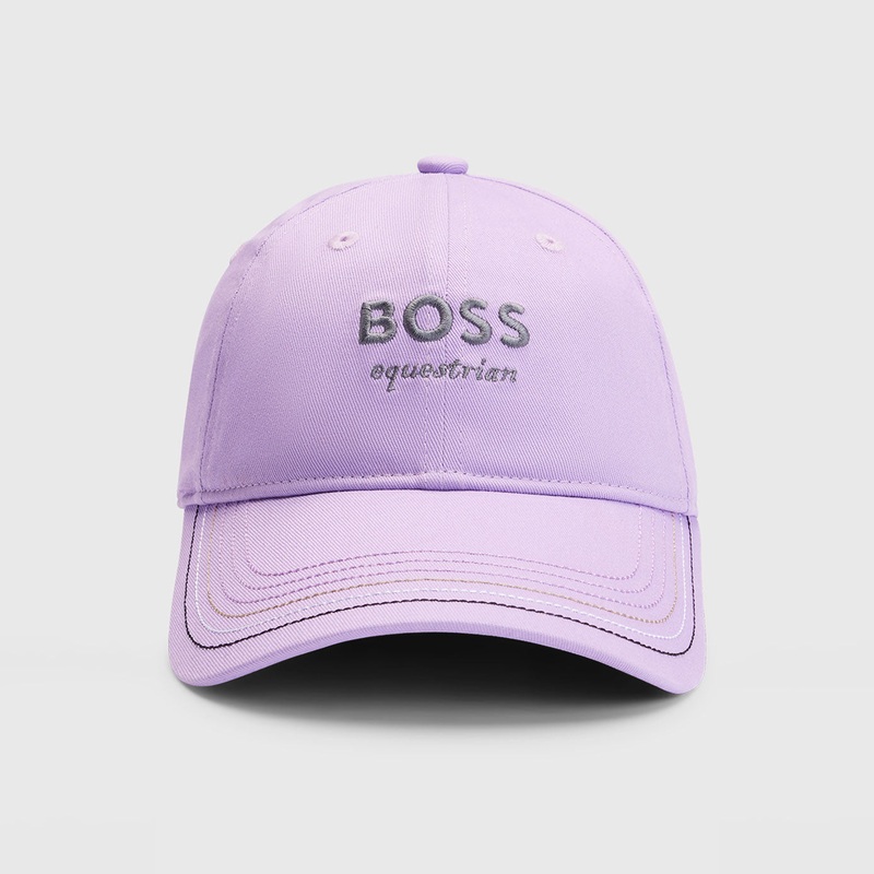 BOSS Equestrian Embroidery Cap – Chalk Violet