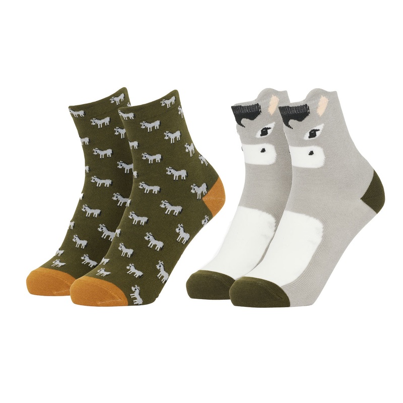 LeMieux Mini Character Socks Donkey – Two Pack – Kids’