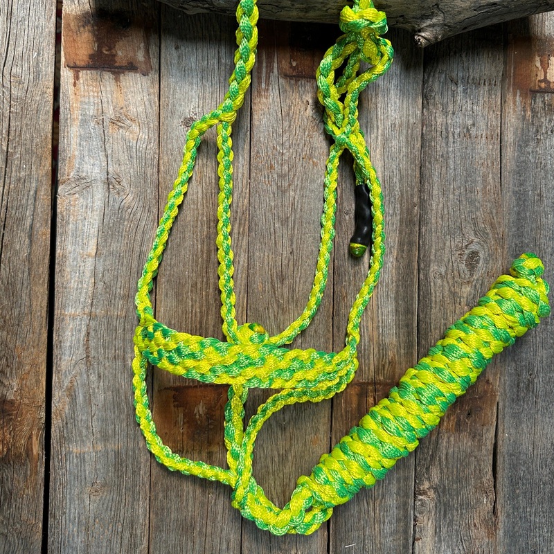 Yellow and Lime Mule Tape Halter