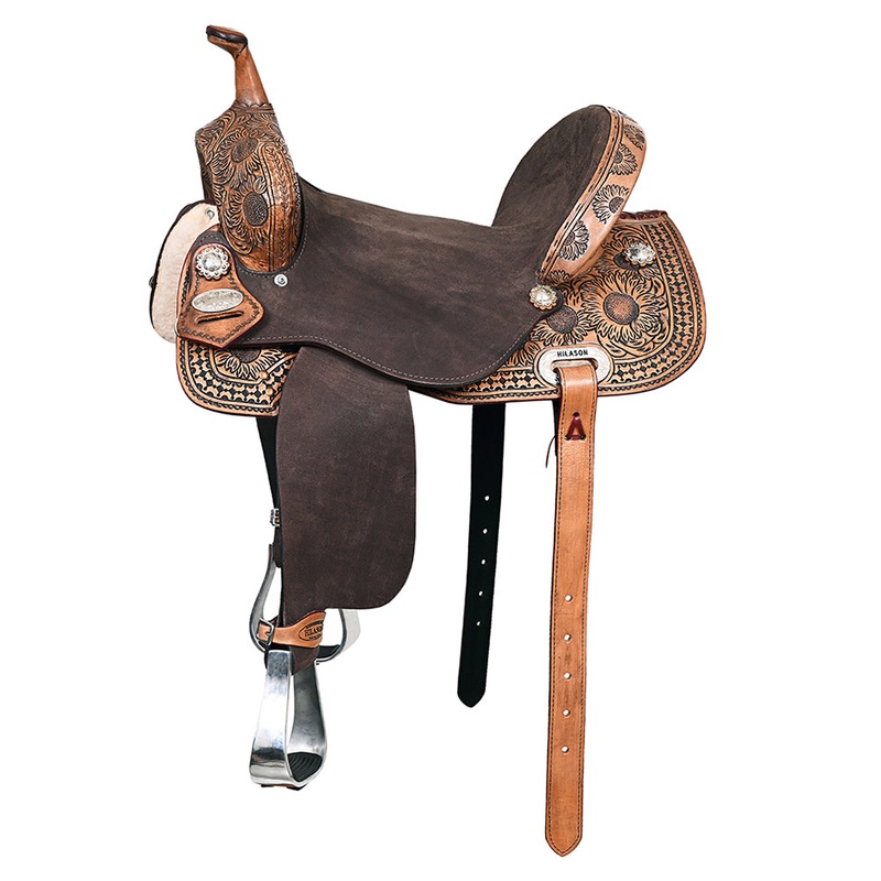16 In Flex Tree Western Horse Saddle In American Leather Barrel Trail By Hilason