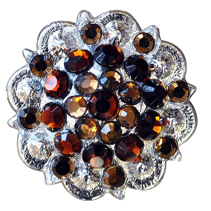 Brown And Topaz Crystals Berry Headstall Saddle Tack Cowgirl Hilason
