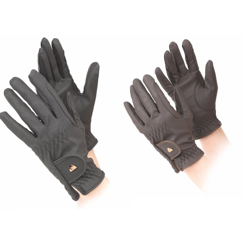 Shires Aubrion PU Riding Work Horse Riding Non-Slip Synthetic Leather Gloves