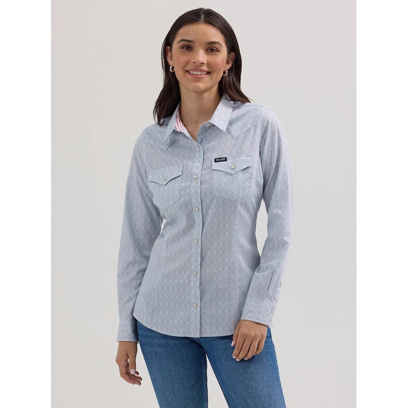 Wrangler Retro Western Snap ~ Diamond Sky
