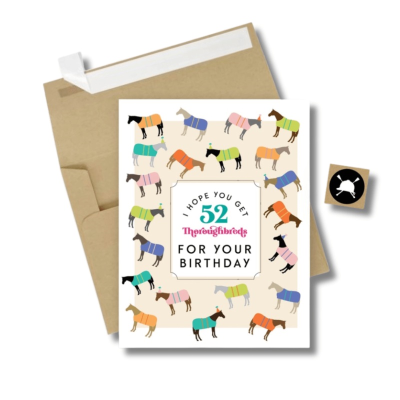 52 Thoroughbreds Birthday Card