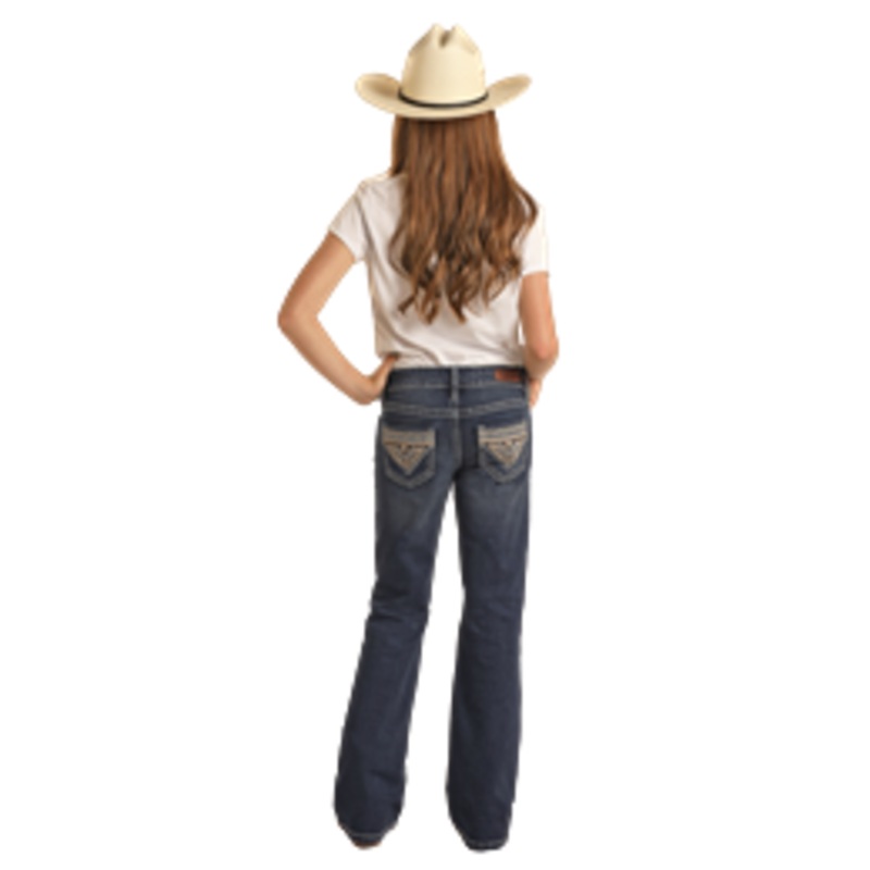 Girl’s Aztec Embroidered Jeans by Rock & Roll