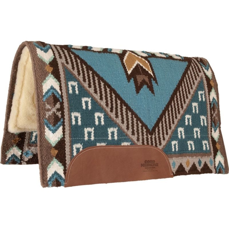 Mustang Good Medicine Pony Tracks Fleece Pad Brown
