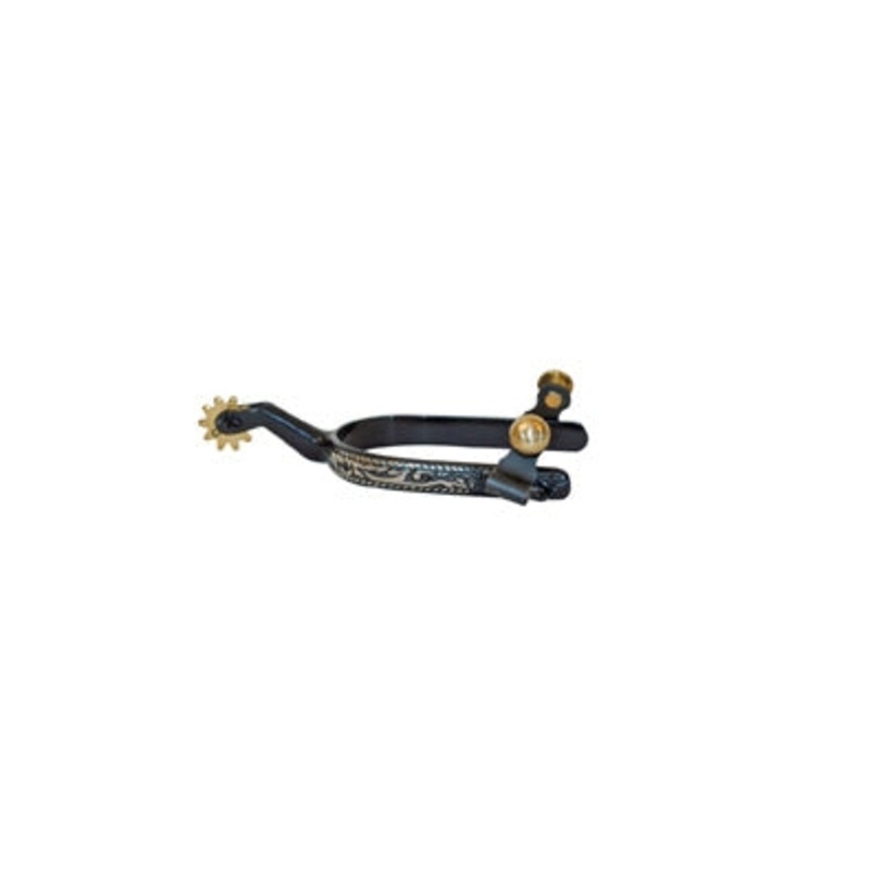 Metalab Mens Black Satin Roping Spur