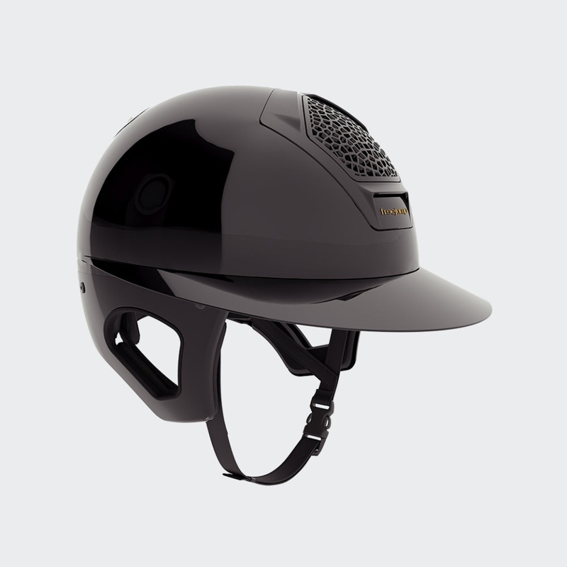 Vorono Helmet With Temple Protection | Black Gloss
