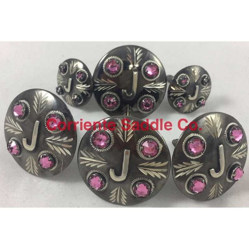 CBCONCH 128 Pink Stone Conchos