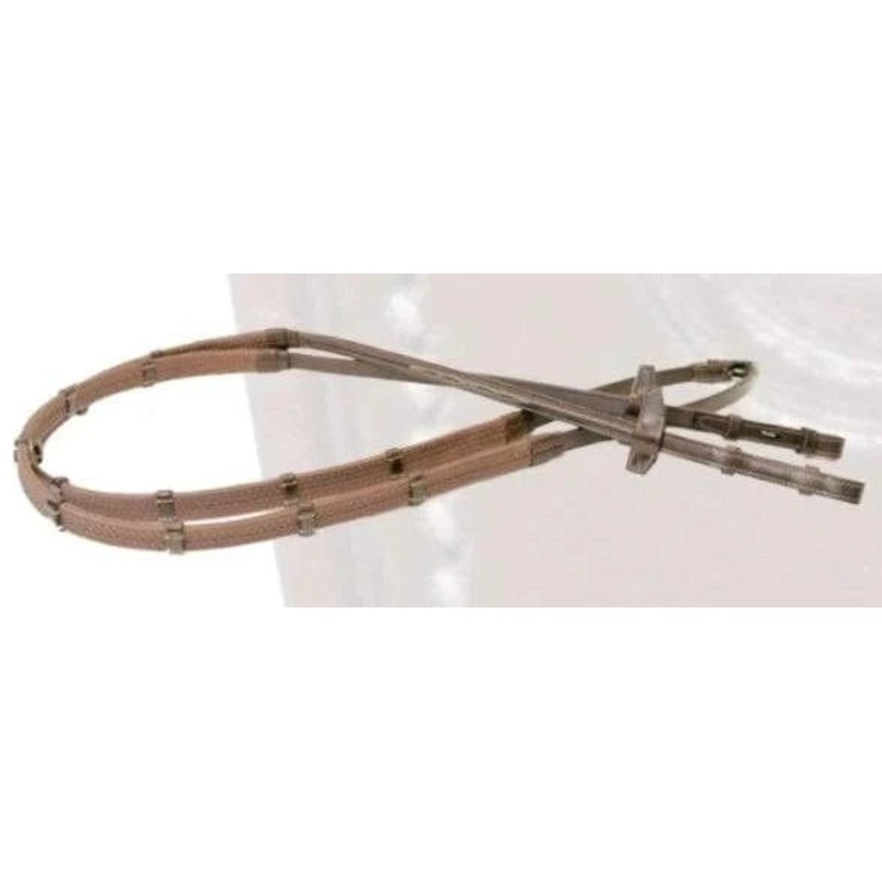 Signature by Antares Rubber Reins 5/8 w/ Leather Loops