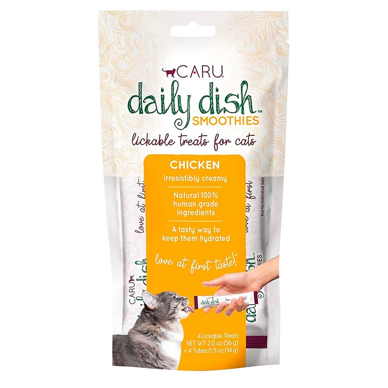Caru Chicken Daily Dish Smoothie Cat Treats – Pack of 4