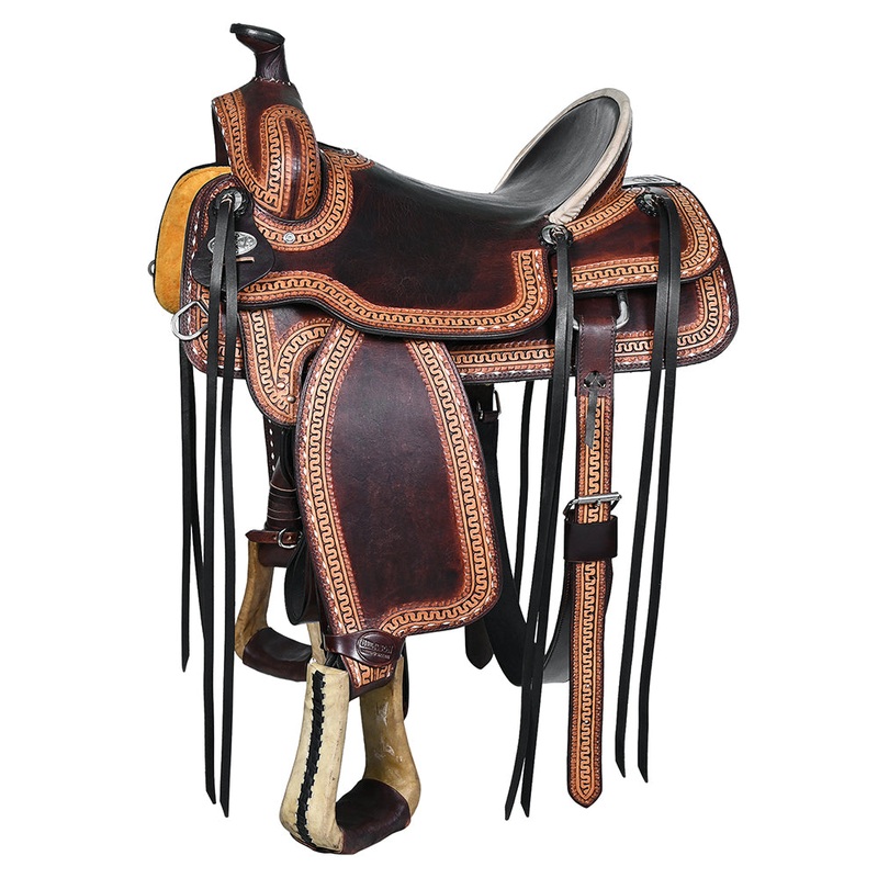 Western Horse Saddle American Leather Ranch Roping Hilason