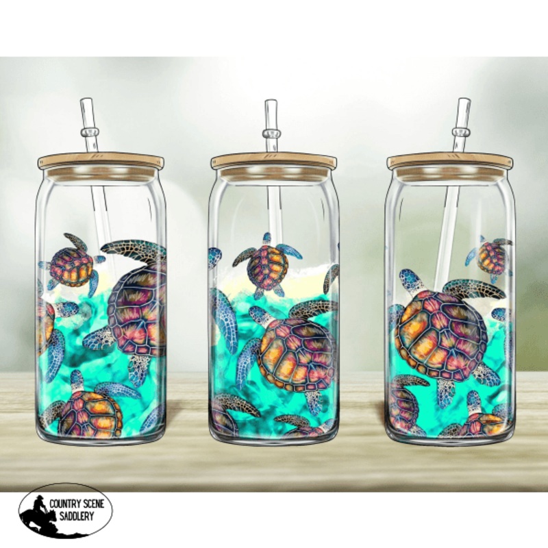 Glass Coffee Cup – Turtles