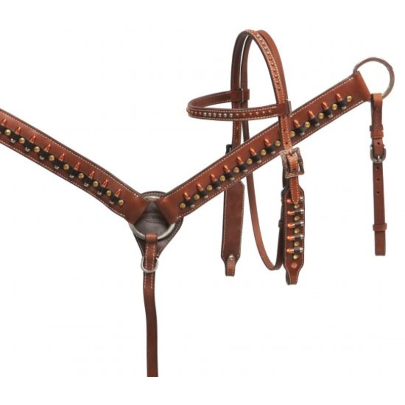 Showman Ammo Belt Headstall and breast collar set