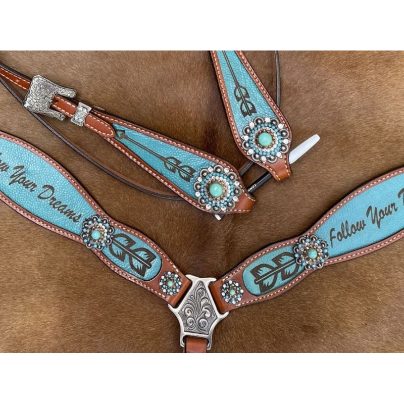 Showman  Browband headstall and breast collar set