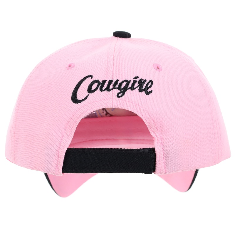 “Cowgirl” Embroidered Pink and Black Baseball Cap