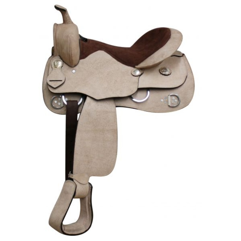16″ Showman Rough Out Leather Training Saddle #211216