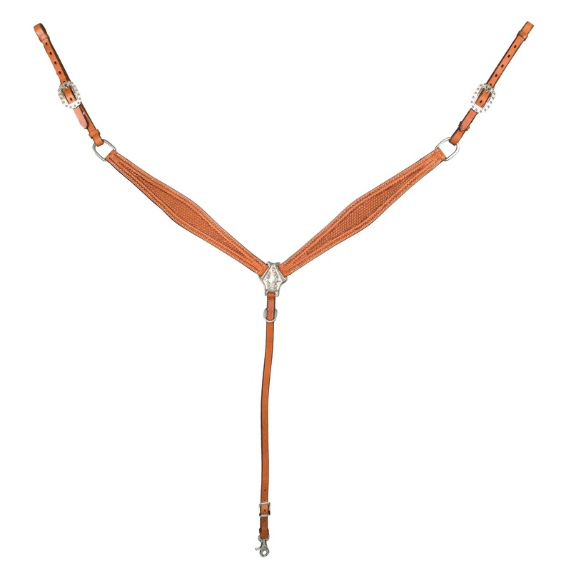 Tabelo Basket Tooled Breast Collar