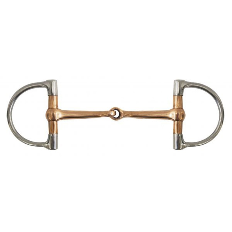 Showman 5 Copper Snaffle D-Ring Bit