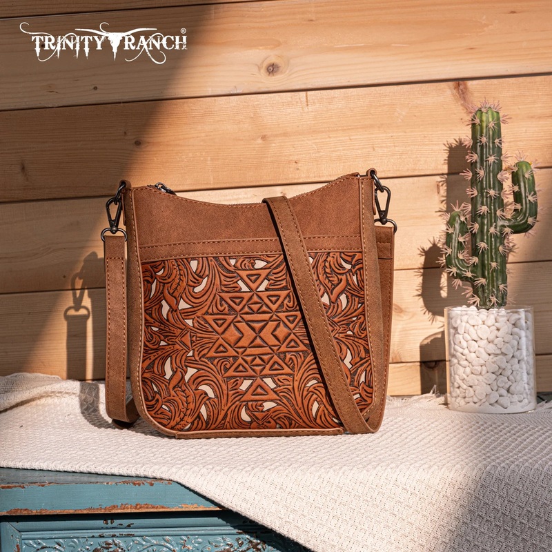 Trinity Ranch Floral Aztec Crossbody
