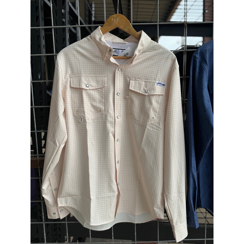 Adams Tack Mens Gingham L/S Fishing Shirt