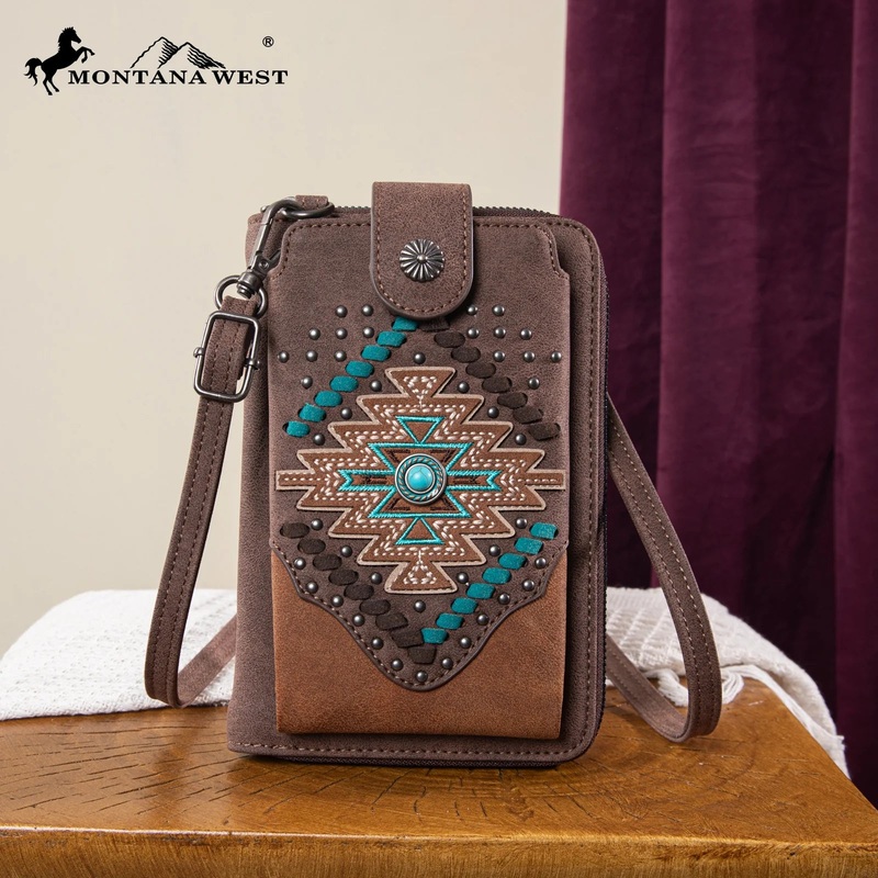 MW Embroidered Phone Wallet