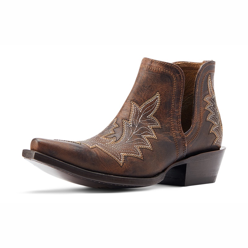 10044502 Ariat Women’s Dixon Short Low Heel Western Fashion Boot – Reno Tan