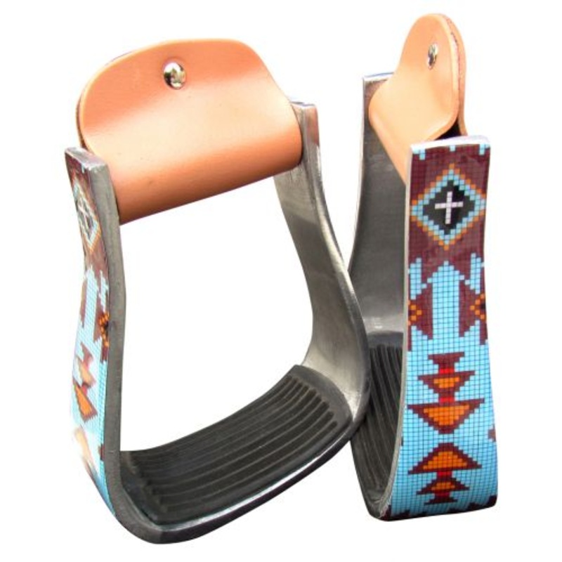 #176551: Showman Navajo Crossprint stirrup