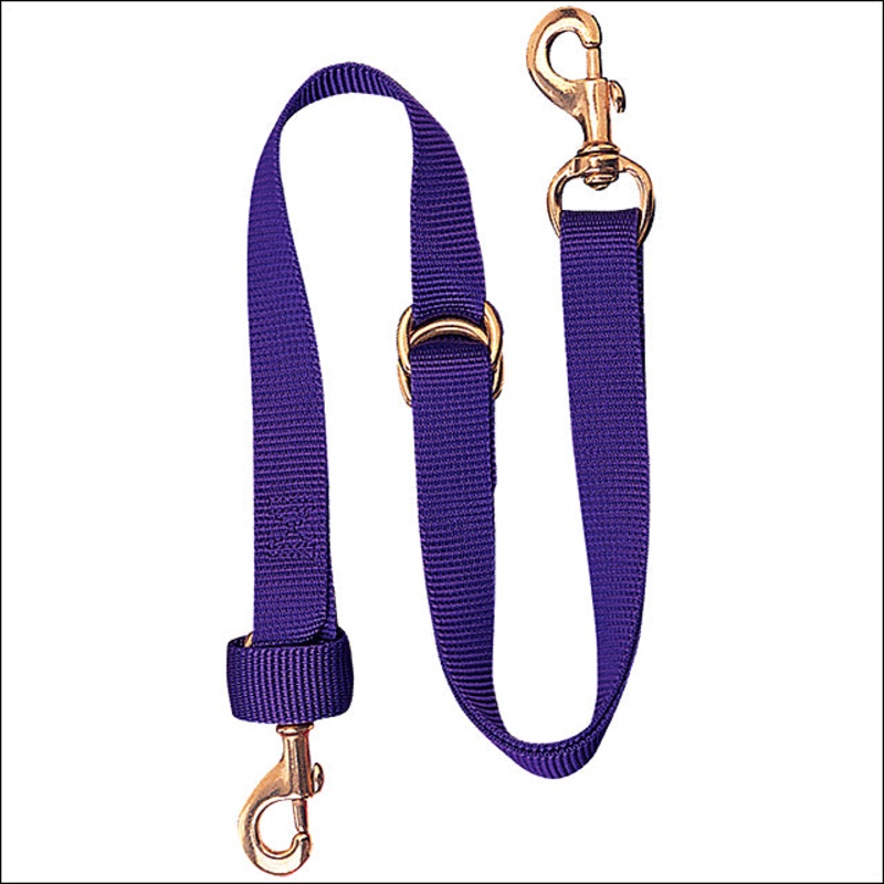 1X40 Weaver Horse Tack Deluxe Nylon Tie Down Strap W/ Brass Snap Purple