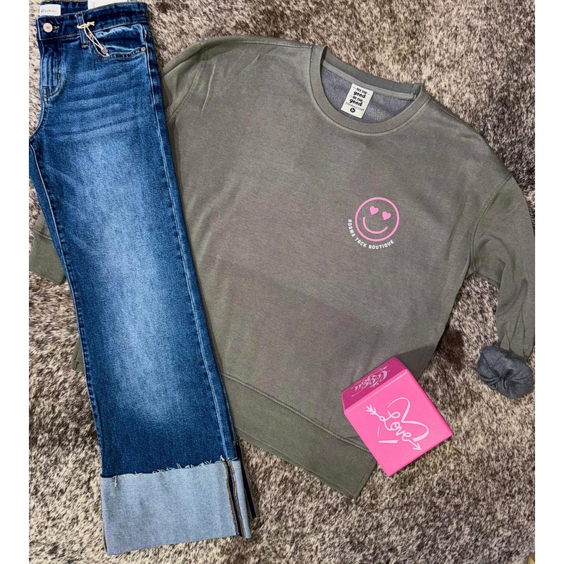 Adams Tack Happy Heart Sweatshirt