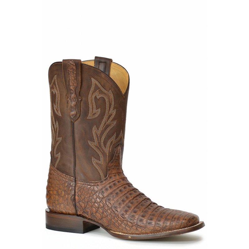 Stetson Mens Cameron Square Toe Leather Sole Boots