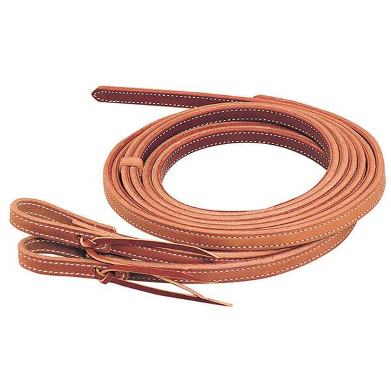 Doubled and Stitched Heavy Harness Split Reins, 5/8″ x 8