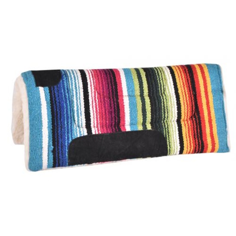 #6074: Showman 24″ X 24″ 100% Acrylic Woven Wool top pad with fleece bottom