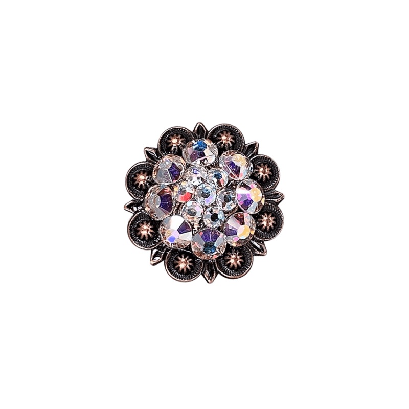 AB Copper 1.25″ European Crystal Concho