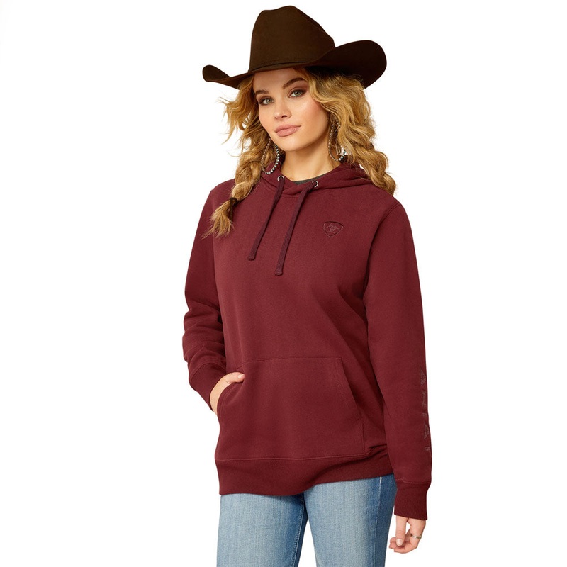 10052683 Ariat Women’s Ariat Logo 2.0 Hoodie – Tawny Port