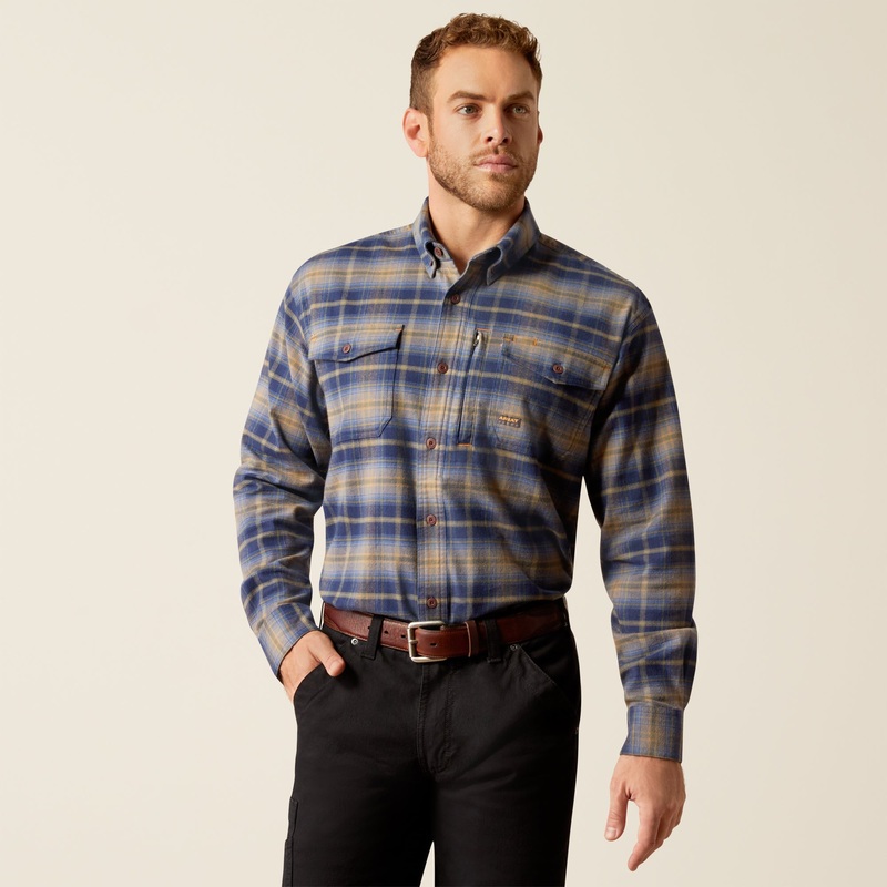 Ariat Men’s Rebar Flannel DuraStretch Long Sleeve Work Shirt