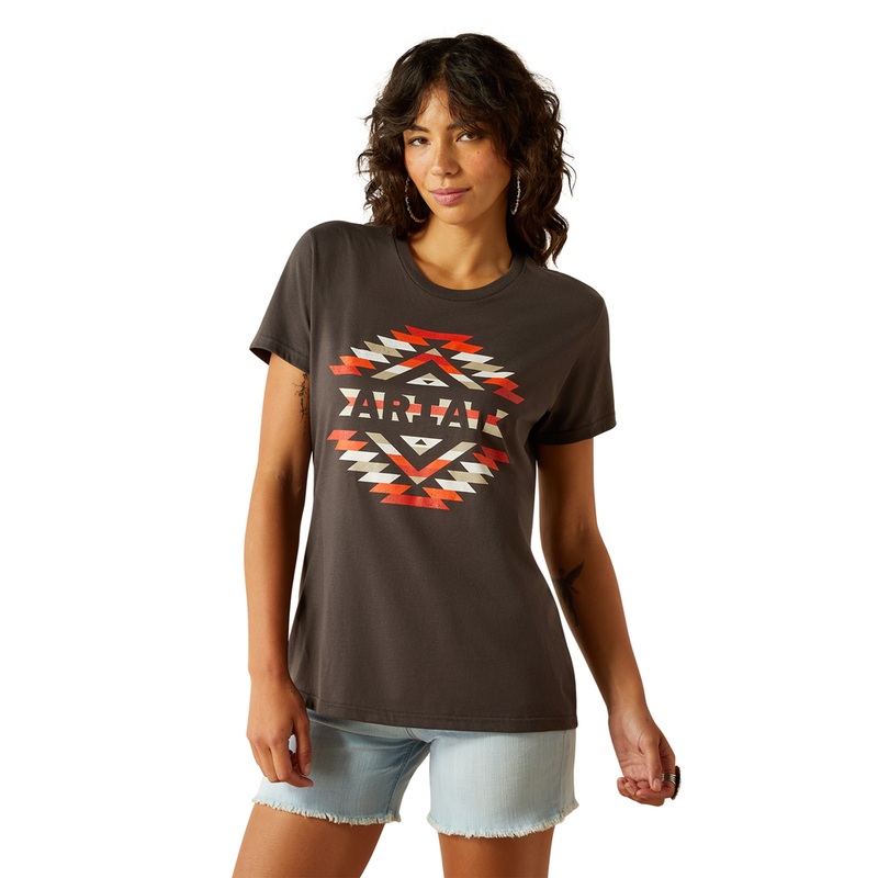 10061437 Ariat Women’s Southwest Classic Short Sleeve T-Shirt – Vintage Black