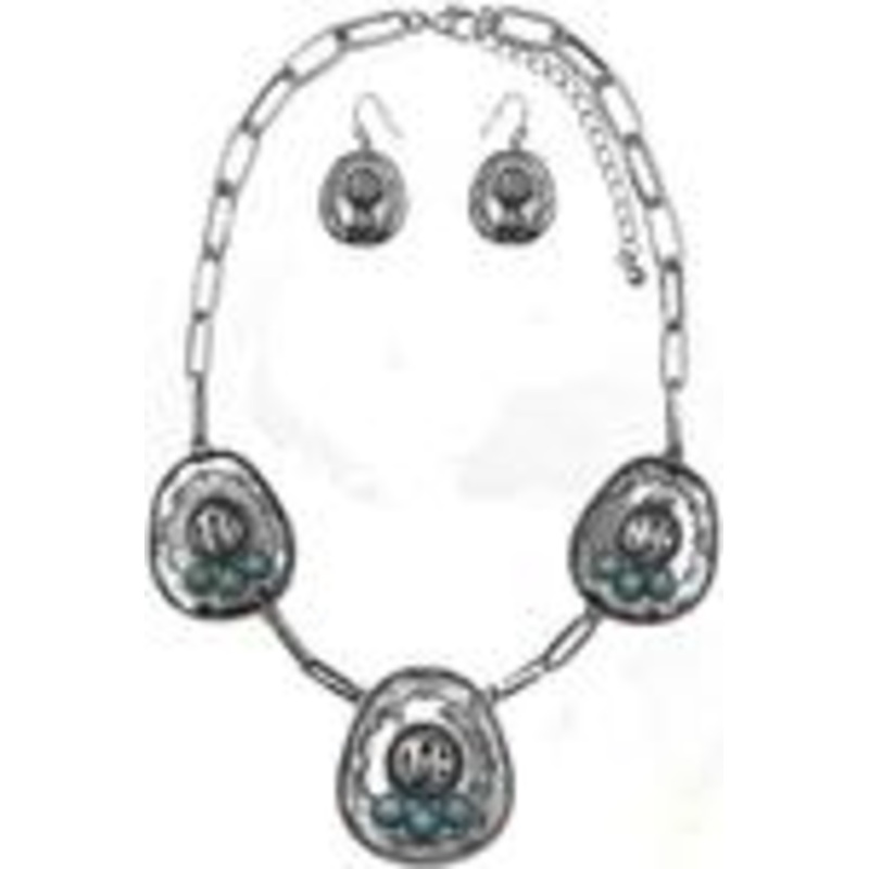 Western Hat Necklace Set