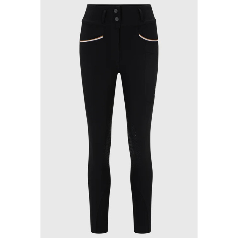 Ladies High Waist Breeches with Knee Grip Hannah Black