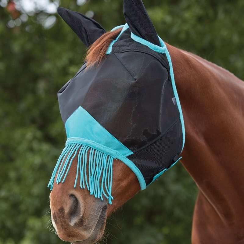 WeatherBeeta ComFiTec Deluxe Fine Mesh Fly Mask with Ears & Tassels, UV Protect