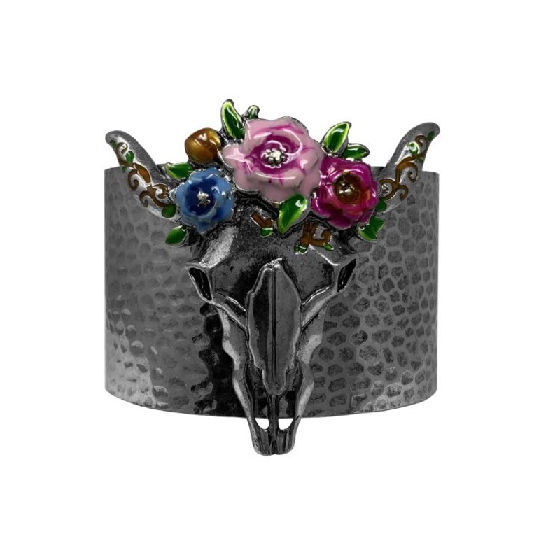 Western Steer-head Cuff Bracelet