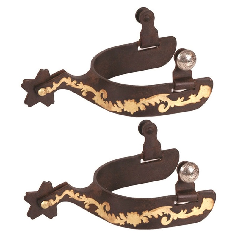 11062 Jacks Brown Steel Spurs