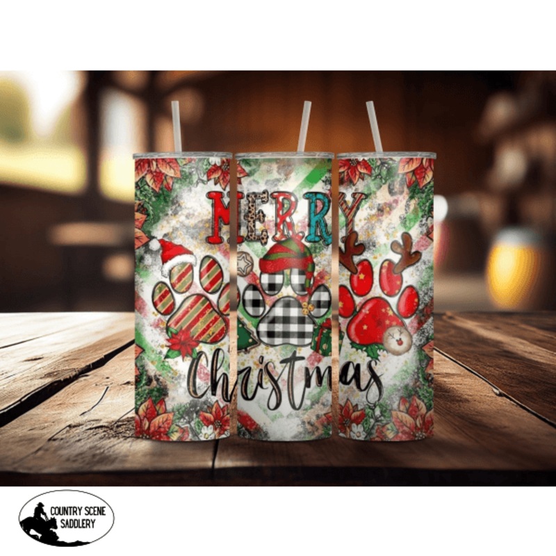 Merry Christmas Paws Tumbler