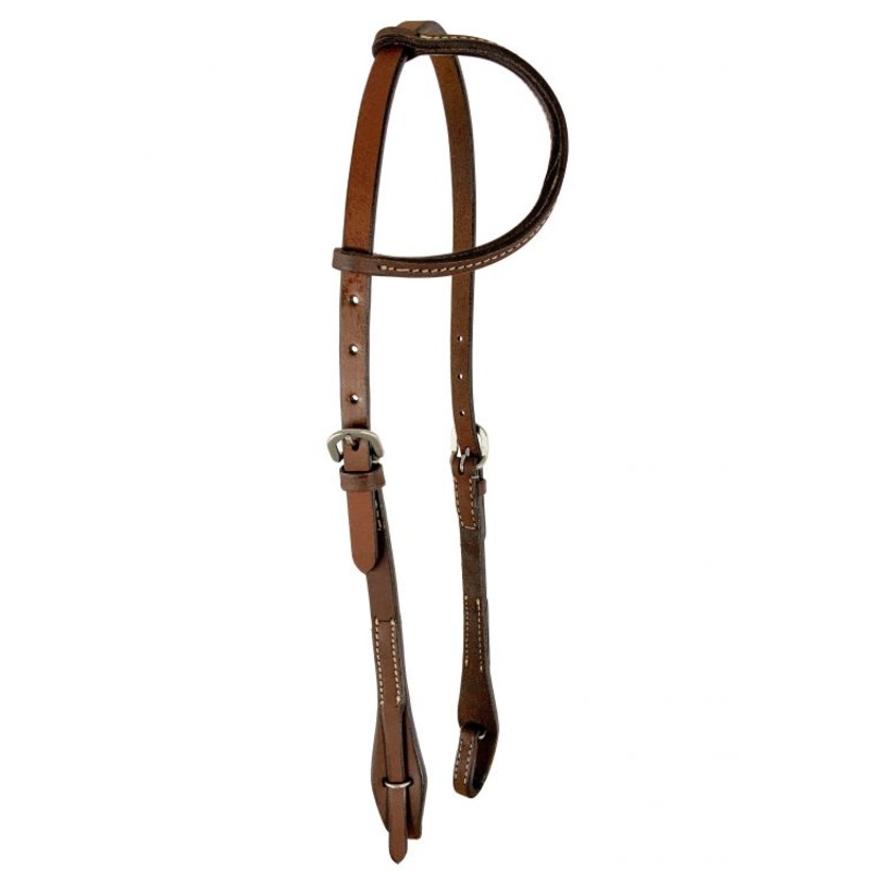 Showman Argentina cow leather single ear headstall