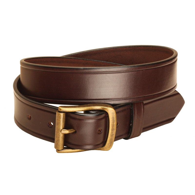 Tory Leather 1 1/2″ Plain Belt with Brass Buckle