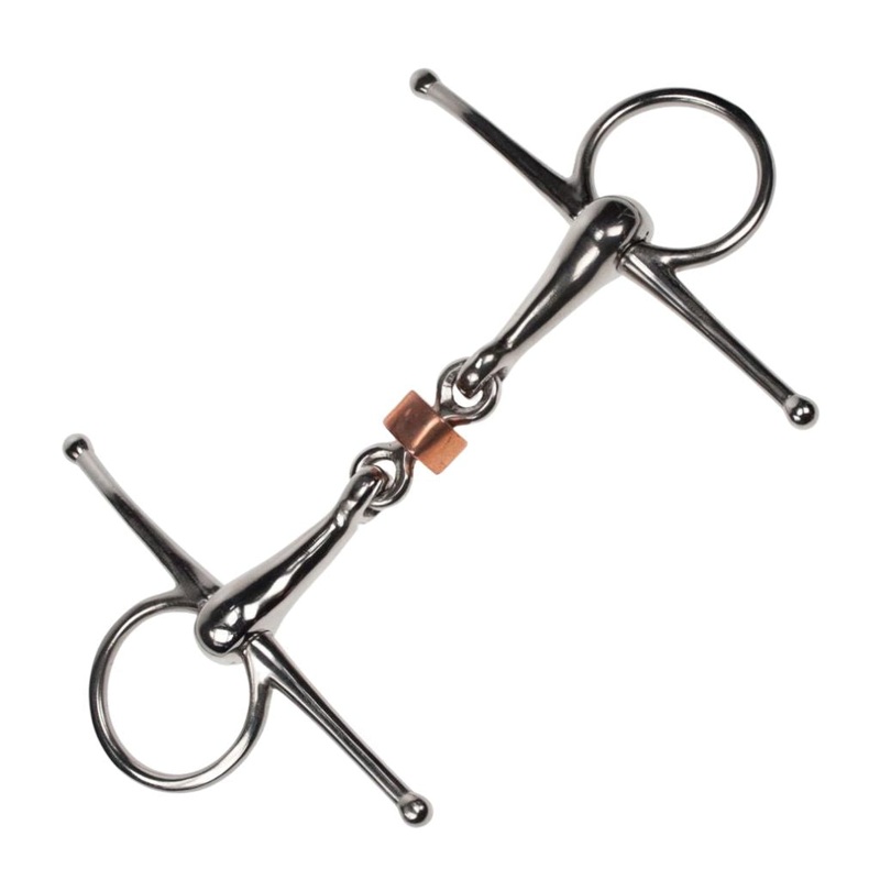Abbey England Copper Nut Roller Full Cheek Snaffle