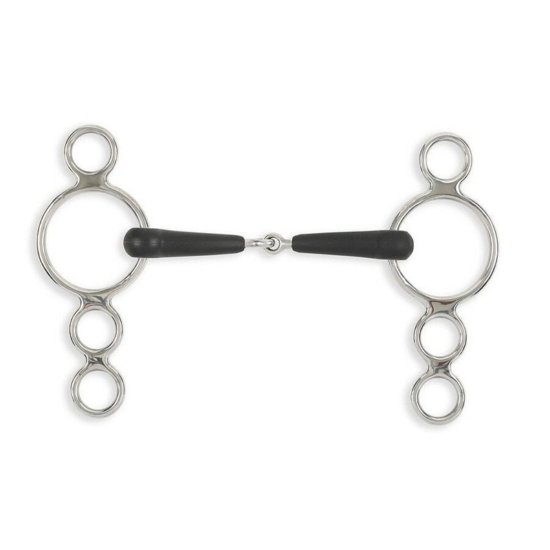 Shires Equikind + Three 3 Ring Dutch Gag Jointed Mouth Bit