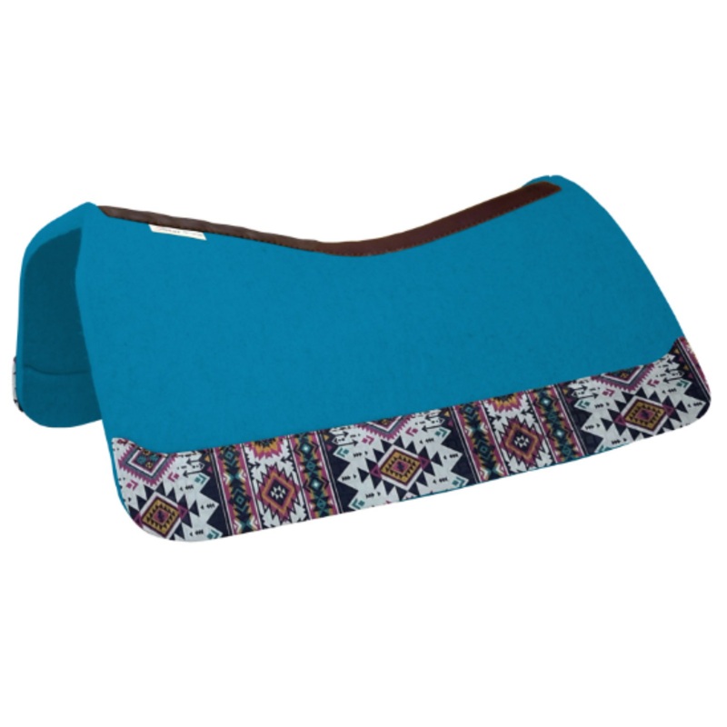 5 Star 26×26 Pony Pad Turquoise with Custom Wear Leathers