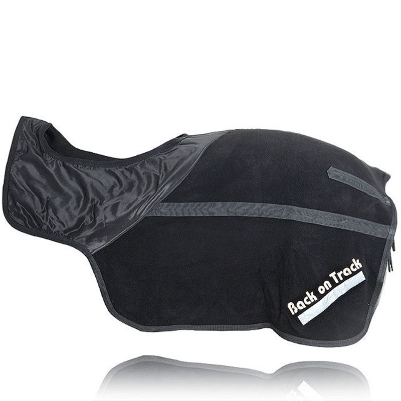 72″ Back On Track Horse Warm Up Therapeutic Fleece Exercise Sheet Black